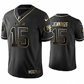 Mens San Francisco 49ers #15 Jauan Jennings Nike Black Golden Edition Vapor Limited Jersey Dyin,baseball caps,new era cap wholesale,wholesale hats